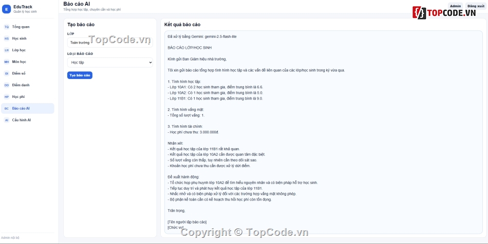 Website quản lý,Website quản lý học sinh,quản lý
